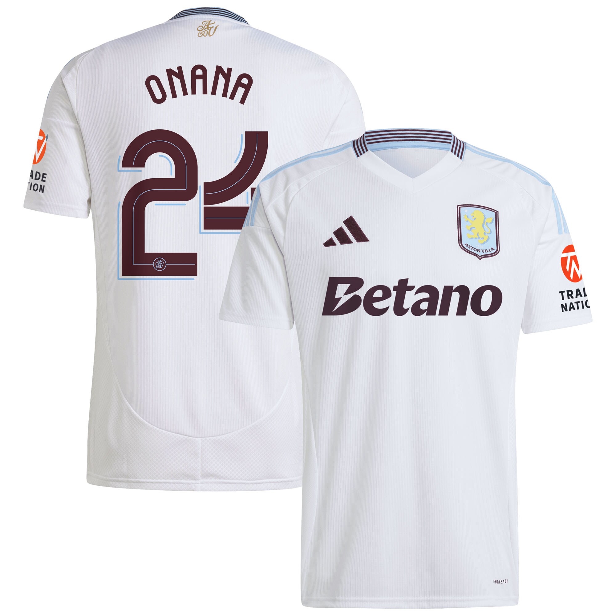 aston villa adidas away shirt 2024-25 with onana 24 cup printing Collection | Official Aston Villa Shirts