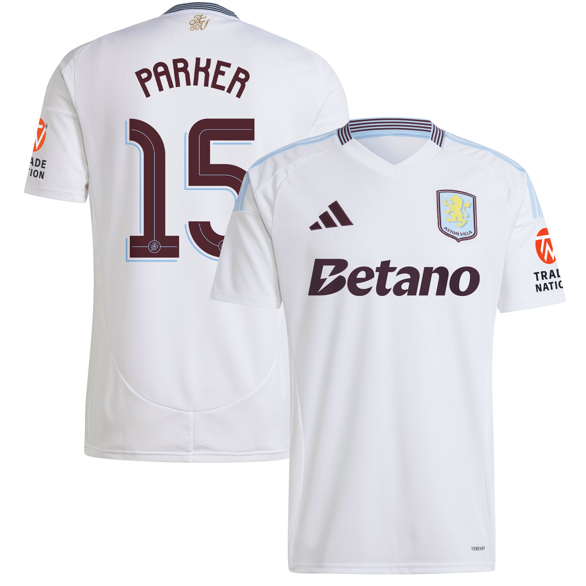 aston villa adidas away shirt 2024-25 with parker 15 cup printing Collection | Official Aston Villa Shirts