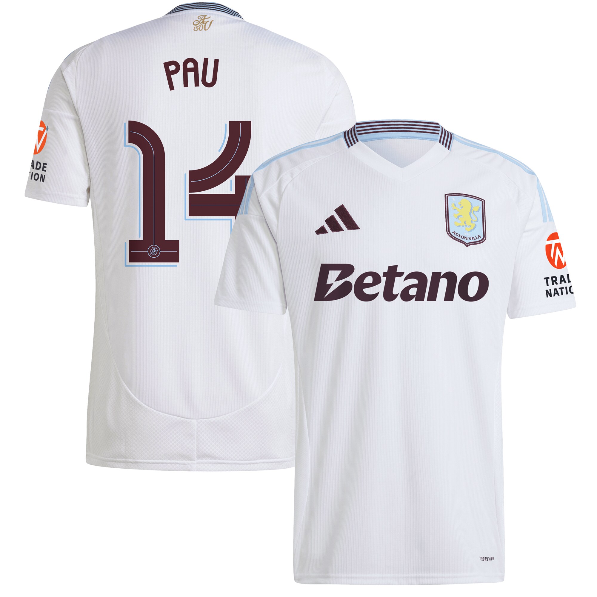 aston villa adidas away shirt 2024-25 with pau 14 cup printing Collection | Official Aston Villa Shirts