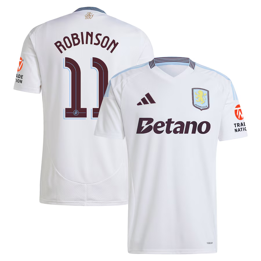 aston villa adidas away shirt 2024-25 with robinson 11 cup printing Collection | Official Aston Villa Shirts