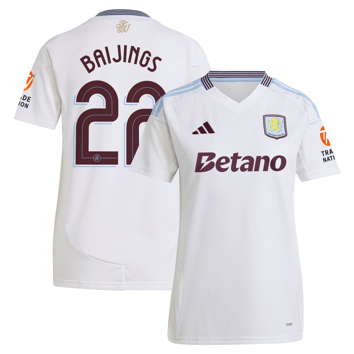 aston villa adidas away shirt 2024-25 – womens with baijings 22 cup printing Collection | Official Aston Villa Shirts