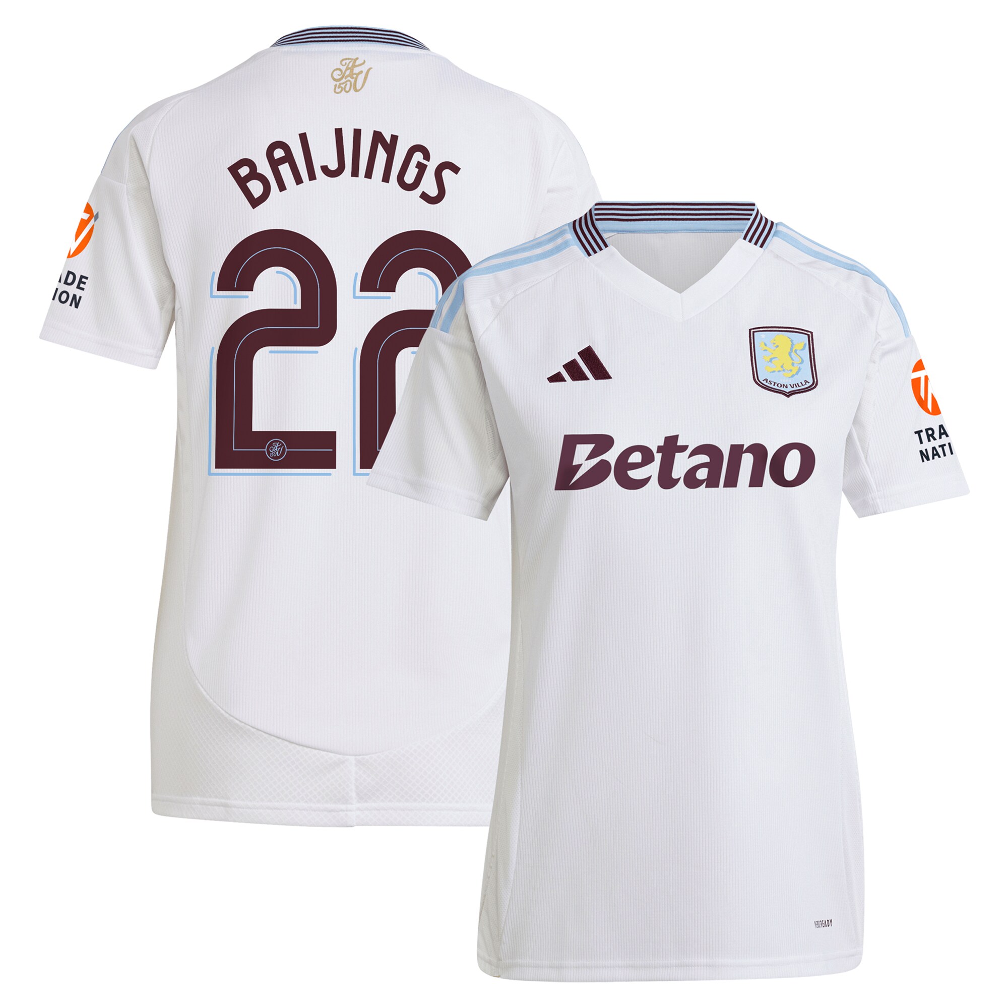 aston villa adidas away shirt 2024-25 – womens with baijings 22 cup printing Collection | Official Aston Villa Shirts