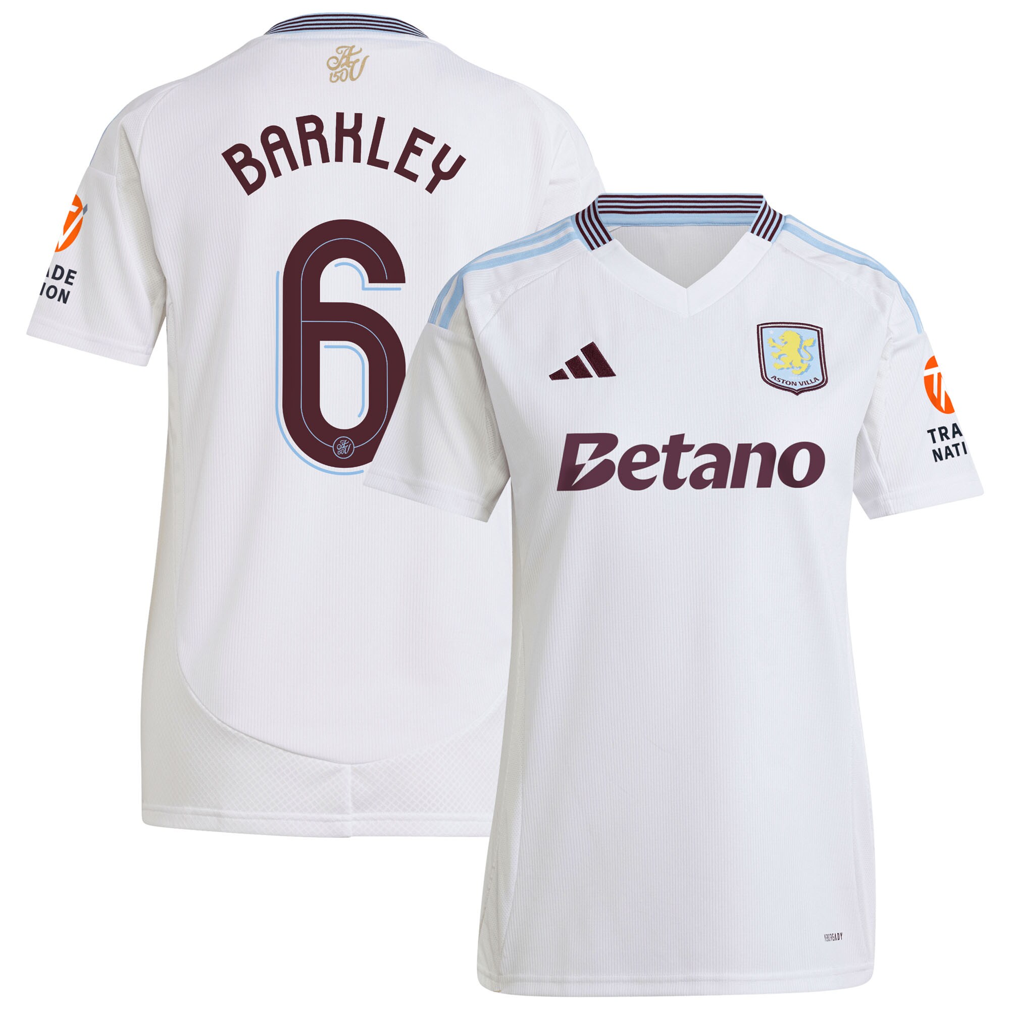 aston villa adidas away shirt 2024-25 – womens with barkley 6 cup printing Collection | Official Aston Villa Shirts