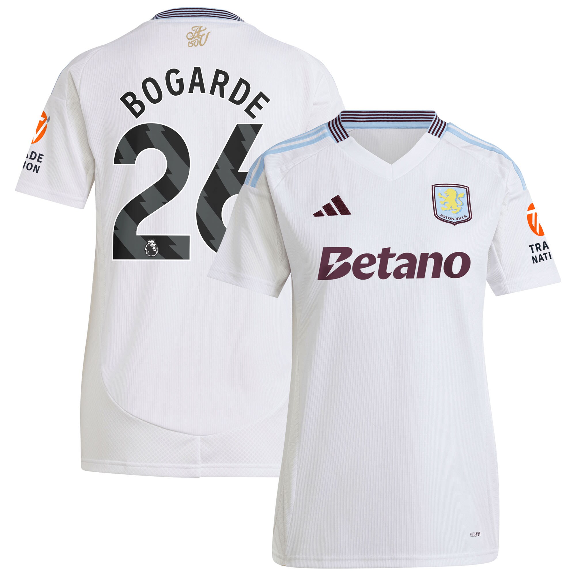 aston villa adidas away shirt 2024-25 – womens with bogarde 26 printing Collection | Official Aston Villa Shirts