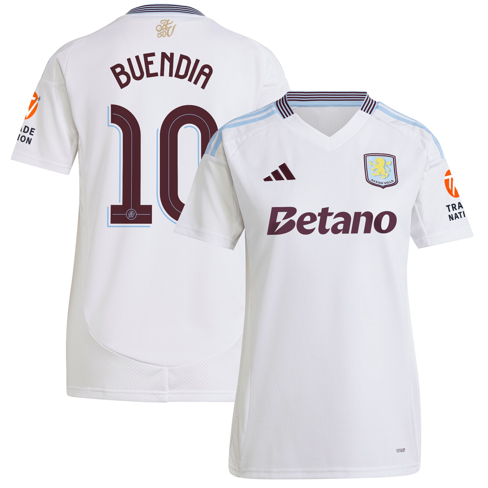 aston villa adidas away shirt 2024-25 – womens with buendia 10 cup printing Collection | Official Aston Villa Shirts