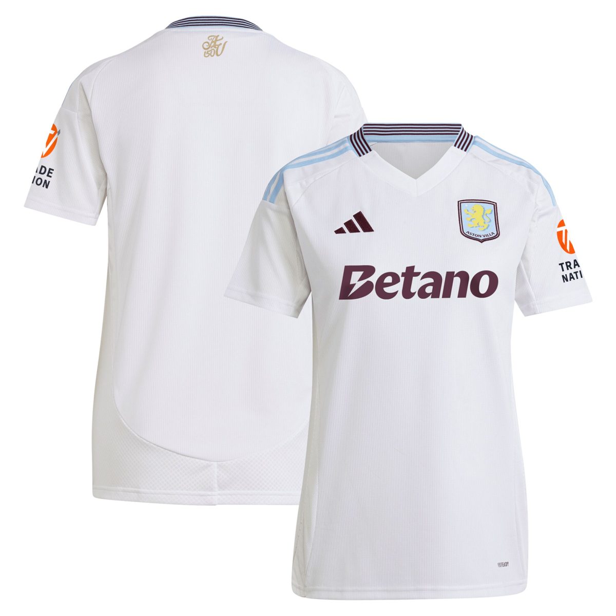 aston villa adidas away shirt 2024-25 – womens with custom printing Collection | Official Aston Villa Shirts