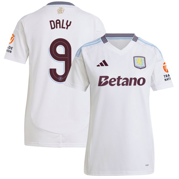 aston villa adidas away shirt 2024-25 – womens with daly 9 cup printing Collection | Official Aston Villa Shirts