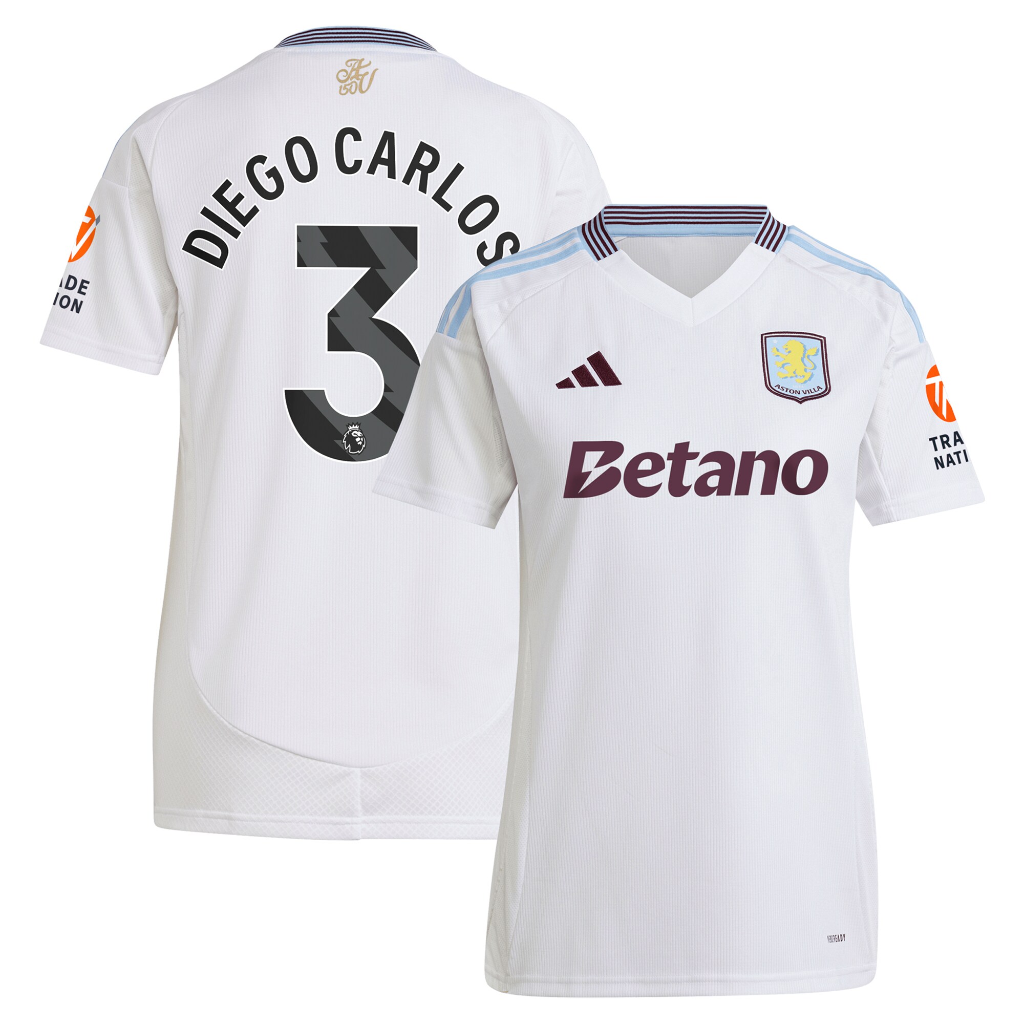 aston villa adidas away shirt 2024-25 – womens with diego carlos 3 printing Collection | Official Aston Villa Shirts