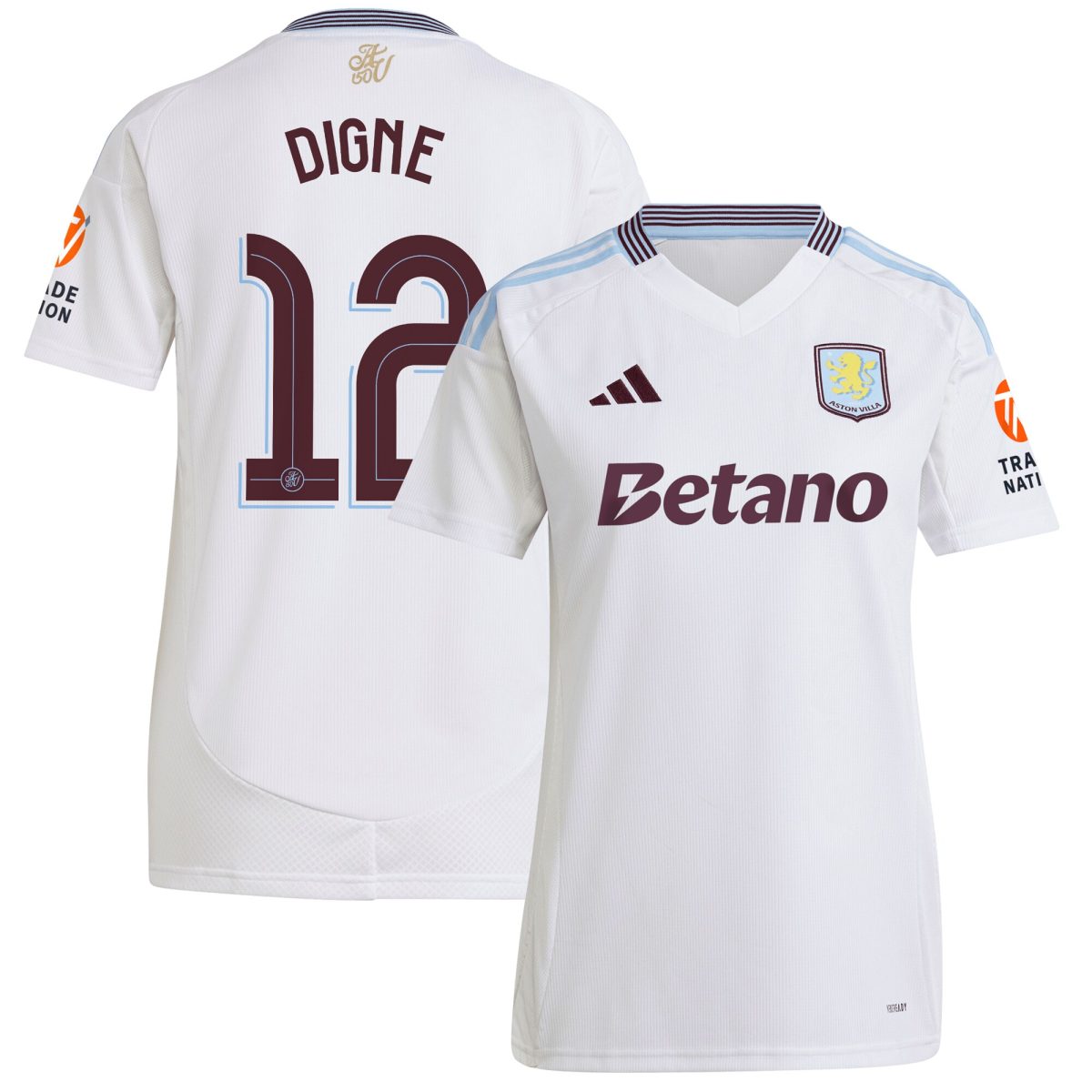 aston villa adidas away shirt 2024-25 – womens with digne 12 cup printing Collection | Official Aston Villa Shirts