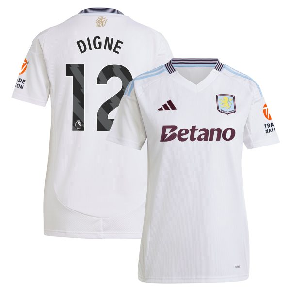 aston villa adidas away shirt 2024-25 – womens with digne 12 printing Collection | Official Aston Villa Shirts