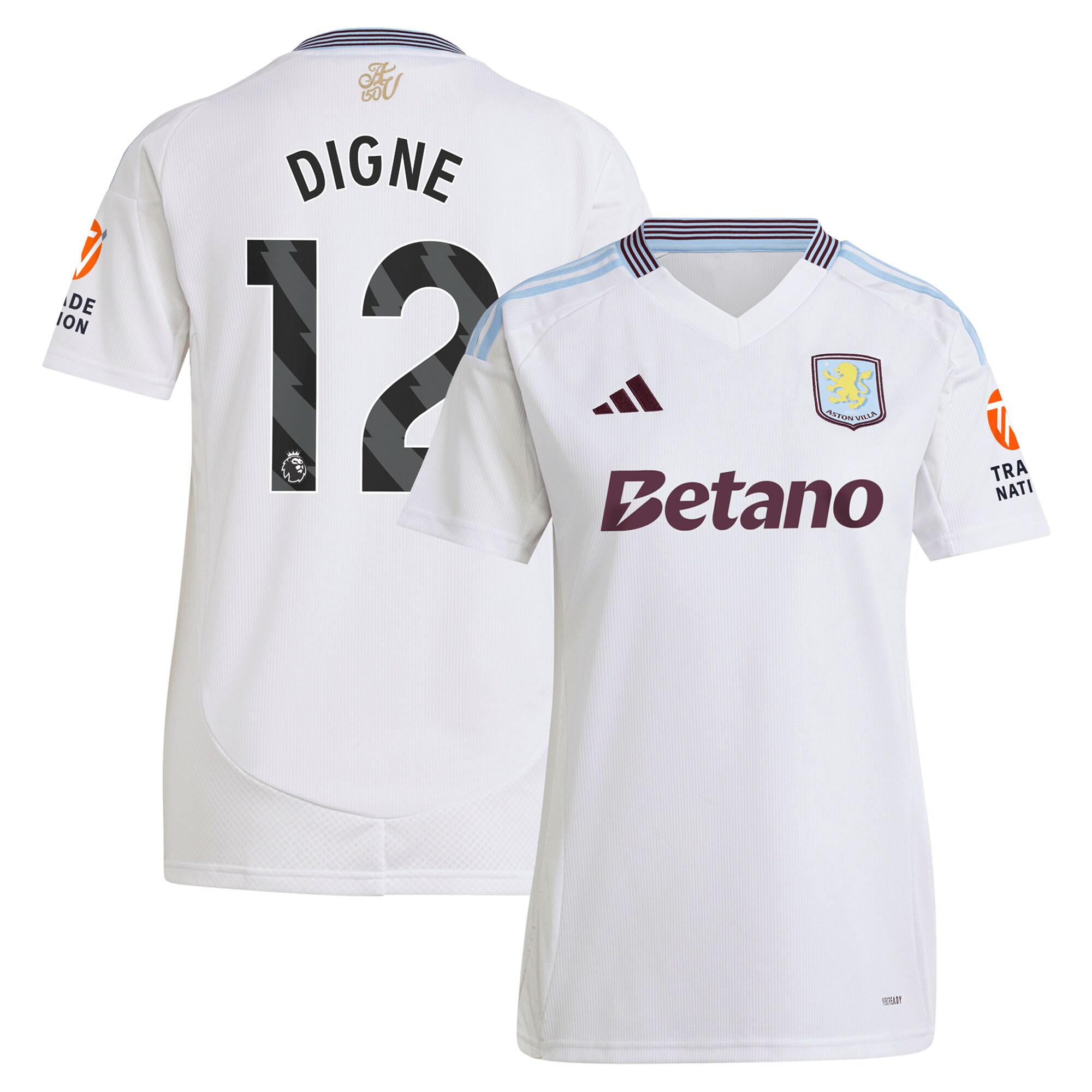 aston villa adidas away shirt 2024-25 – womens with digne 12 printing Collection | Official Aston Villa Shirts