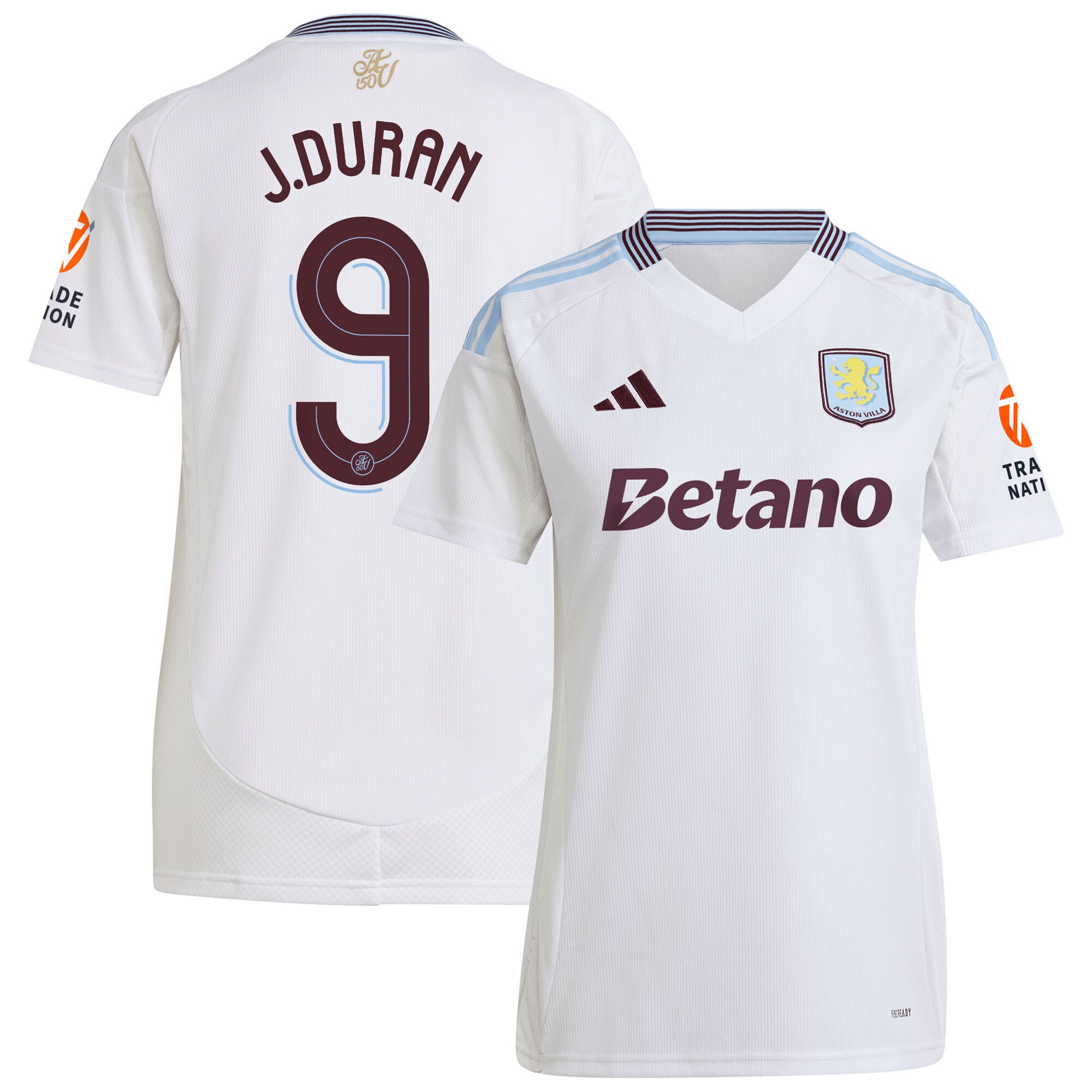aston villa adidas away shirt 2024-25 – womens with duran 9 cup printing Collection | Official Aston Villa Shirts