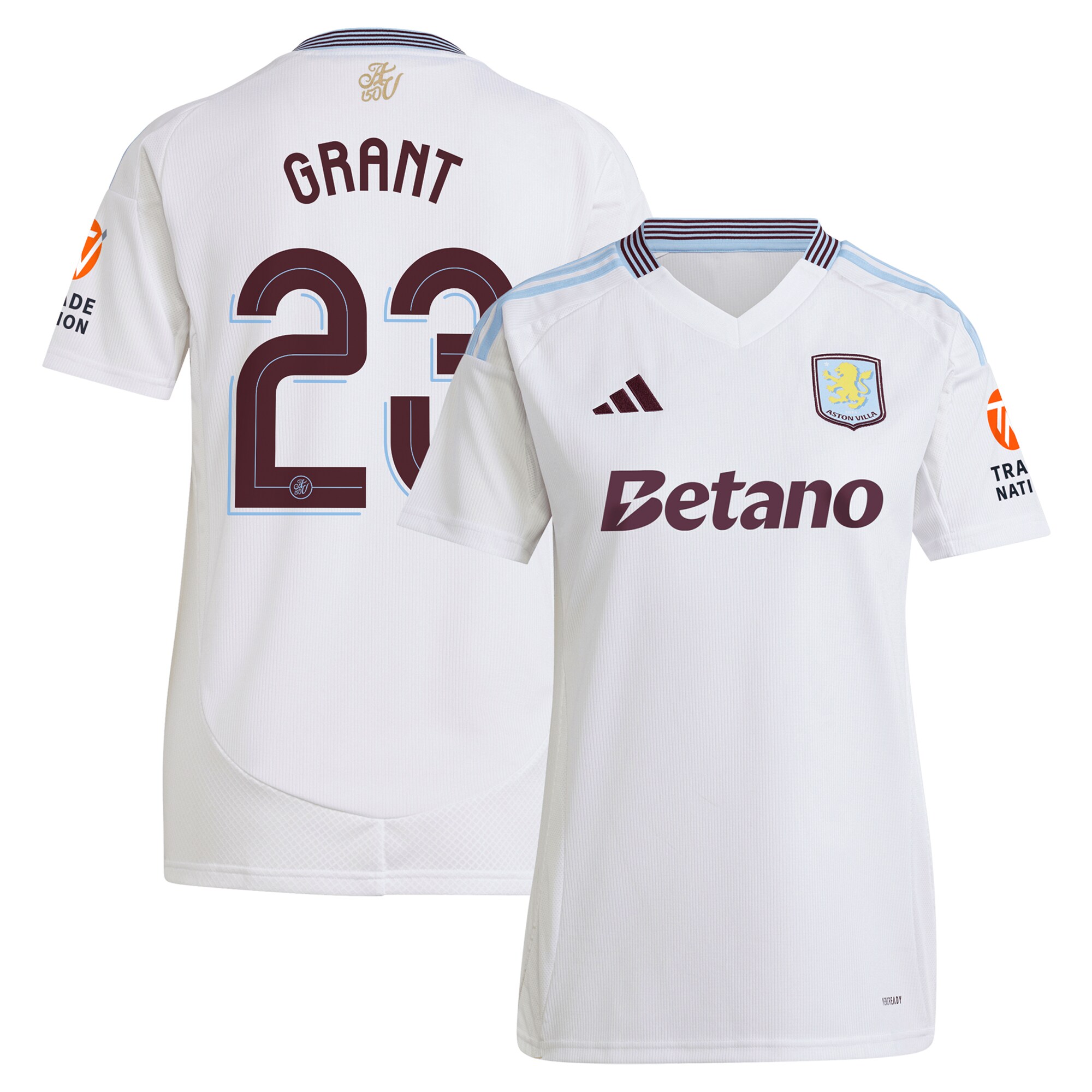 aston villa adidas away shirt 2024-25 – womens with grant 23 cup printing Collection | Official Aston Villa Shirts