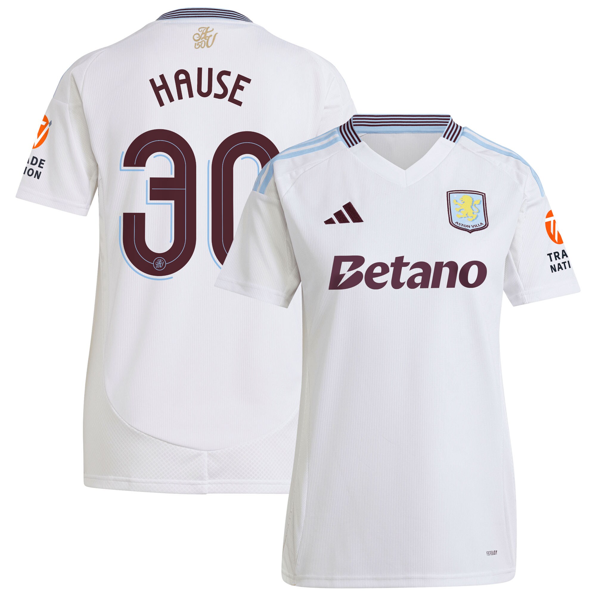 aston villa adidas away shirt 2024-25 – womens with hause 30 cup printing Collection | Official Aston Villa Shirts