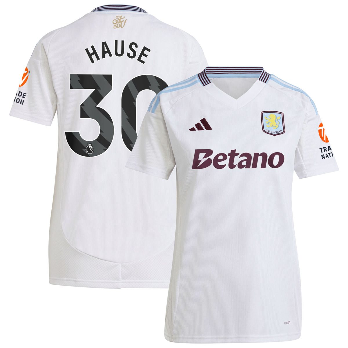 aston villa adidas away shirt 2024-25 – womens with hause 30 printing Collection | Official Aston Villa Shirts