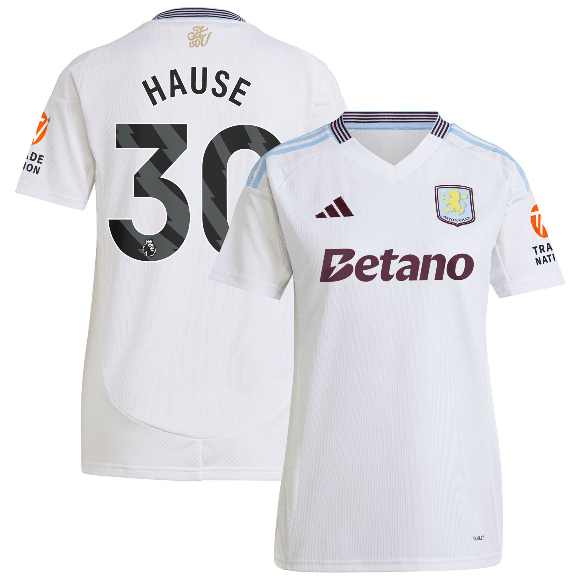 aston villa adidas away shirt 2024-25 – womens with hause 30 printing Collection | Official Aston Villa Shirts