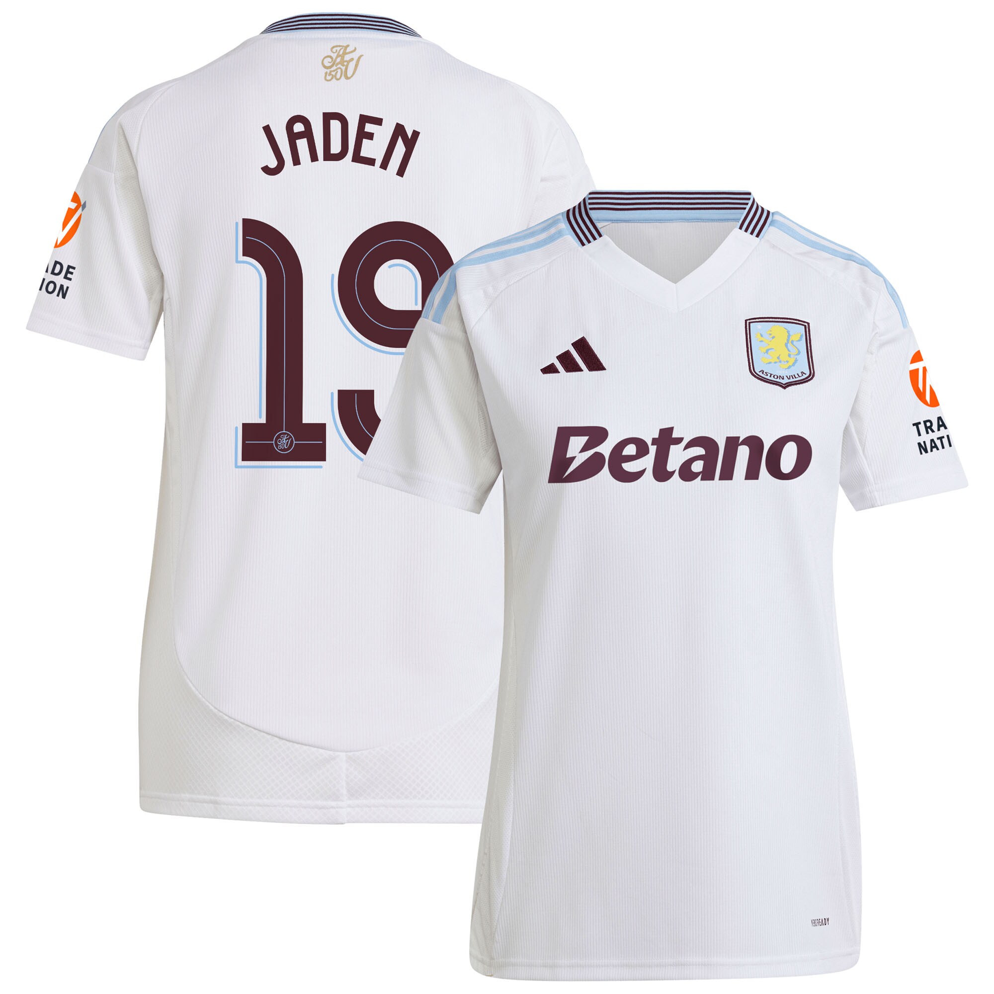 aston villa adidas away shirt 2024-25 – womens with jaden 19 cup printing Collection | Official Aston Villa Shirts