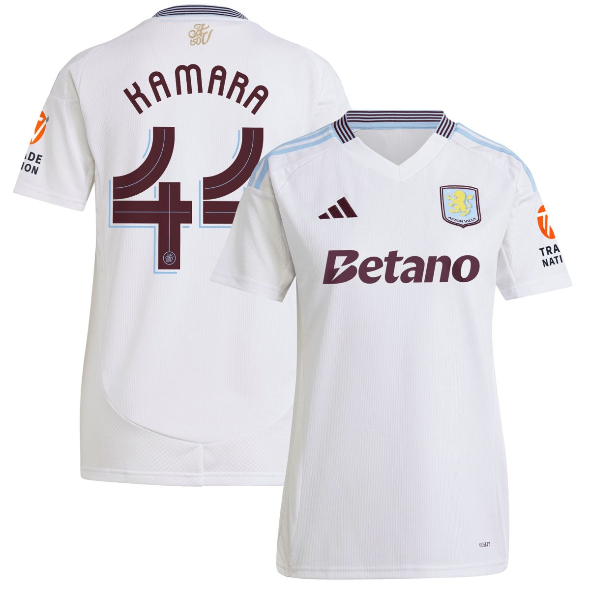 aston villa adidas away shirt 2024-25 – womens with kamara 44 cup printing Collection | Official Aston Villa Shirts