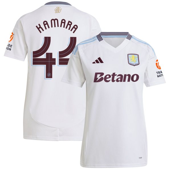 aston villa adidas away shirt 2024-25 – womens with kamara 44 cup printing Collection | Official Aston Villa Shirts