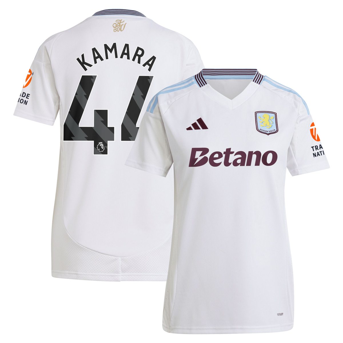 aston villa adidas away shirt 2024-25 – womens with kamara 44 printing Collection | Official Aston Villa Shirts