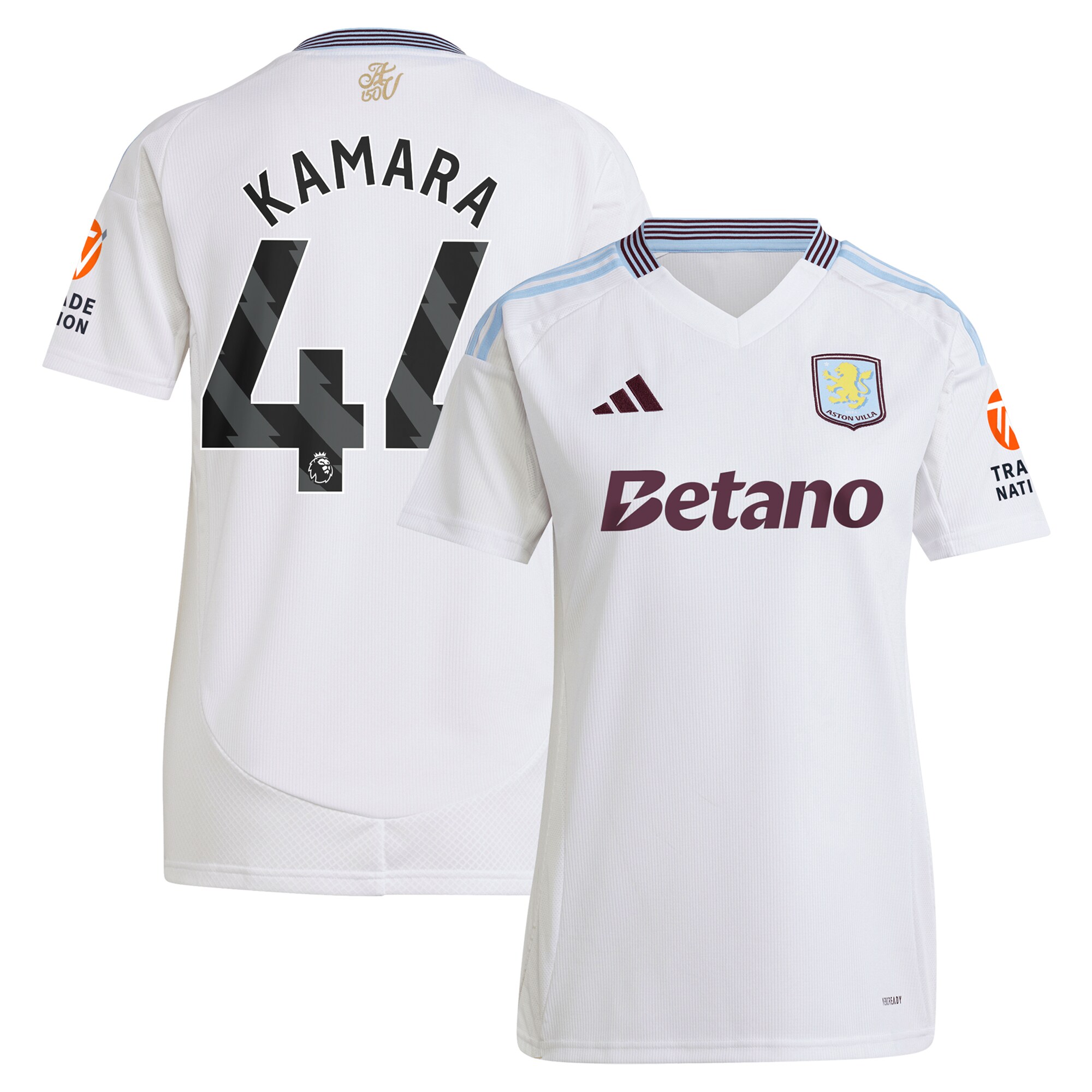 aston villa adidas away shirt 2024-25 – womens with kamara 44 printing Collection | Official Aston Villa Shirts