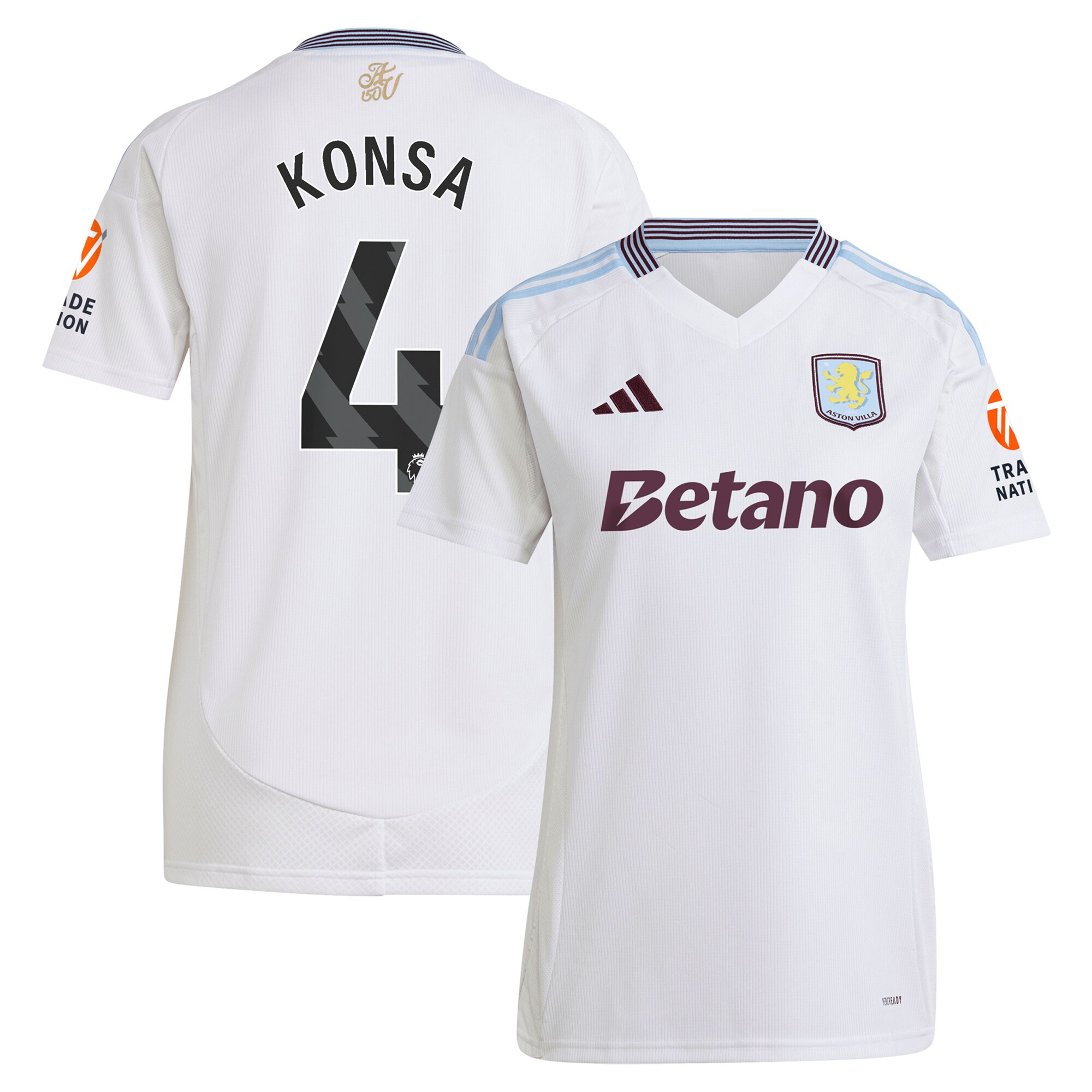 aston villa adidas away shirt 2024-25 – womens with konsa 4 printing Collection | Official Aston Villa Shirts