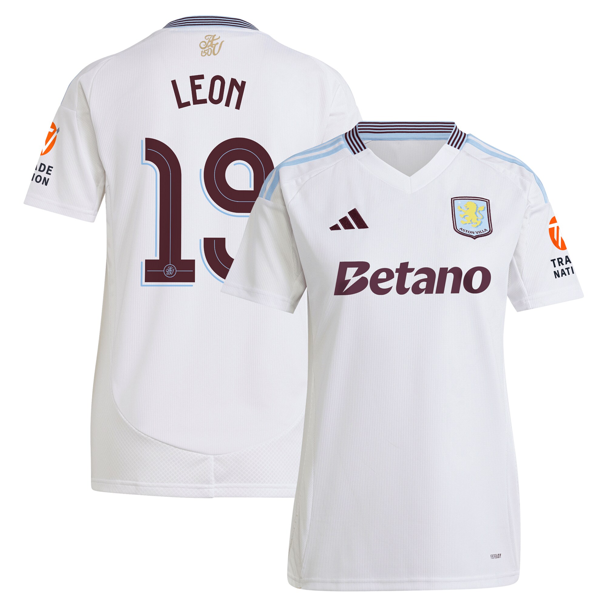 aston villa adidas away shirt 2024-25 – womens with leon 19 cup printing Collection | Official Aston Villa Shirts