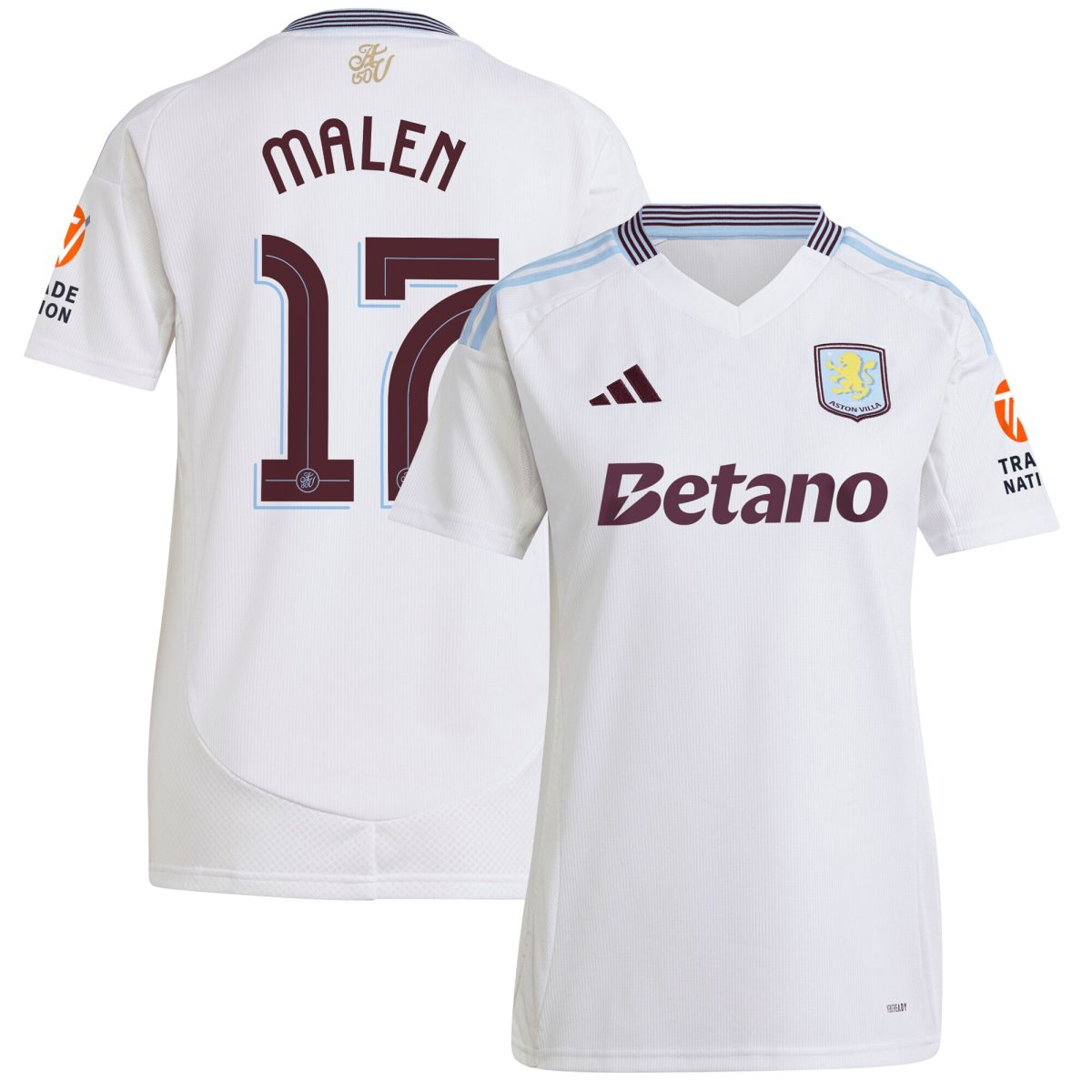 aston villa adidas away shirt 2024-25 – womens with malen 17 cup printing Collection | Official Aston Villa Shirts