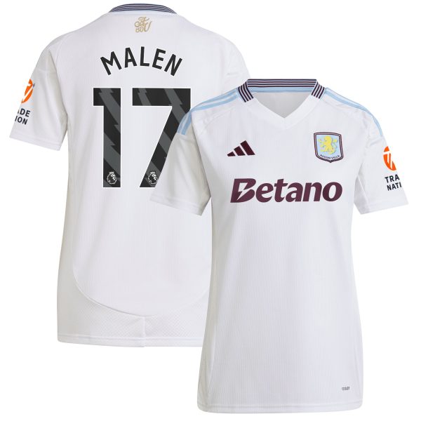 aston villa adidas away shirt 2024-25 – womens with malen 17 printing Collection | Official Aston Villa Shirts