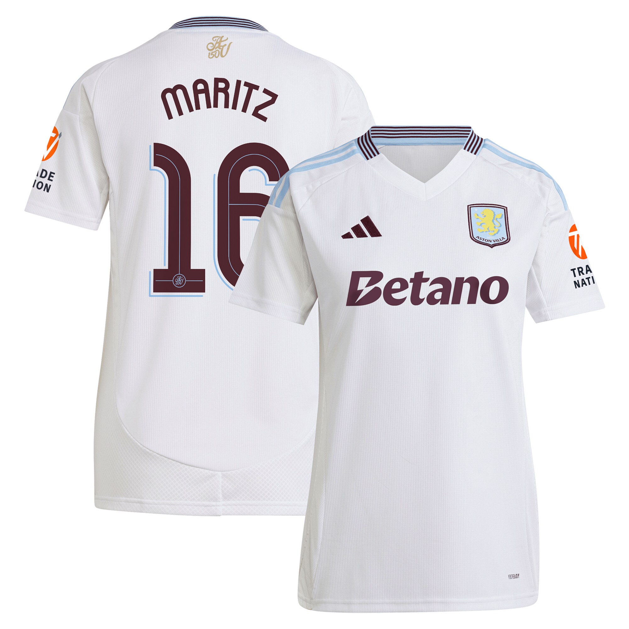 aston villa adidas away shirt 2024-25 – womens with maritz 16 cup printing Collection | Official Aston Villa Shirts