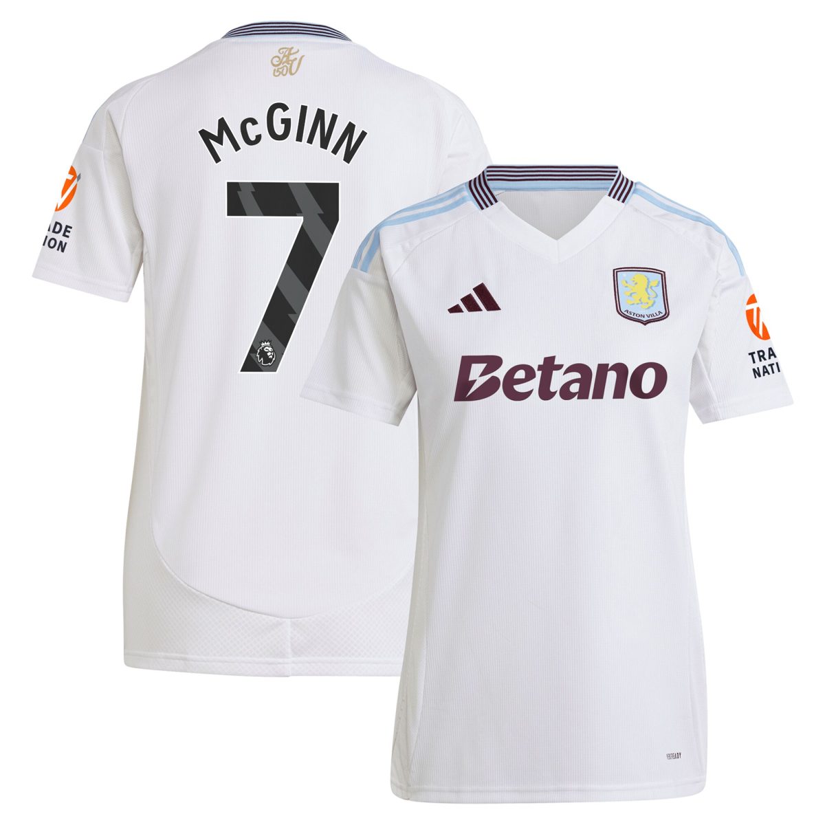 aston villa adidas away shirt 2024-25 – womens with mcginn 7 printing Collection | Official Aston Villa Shirts