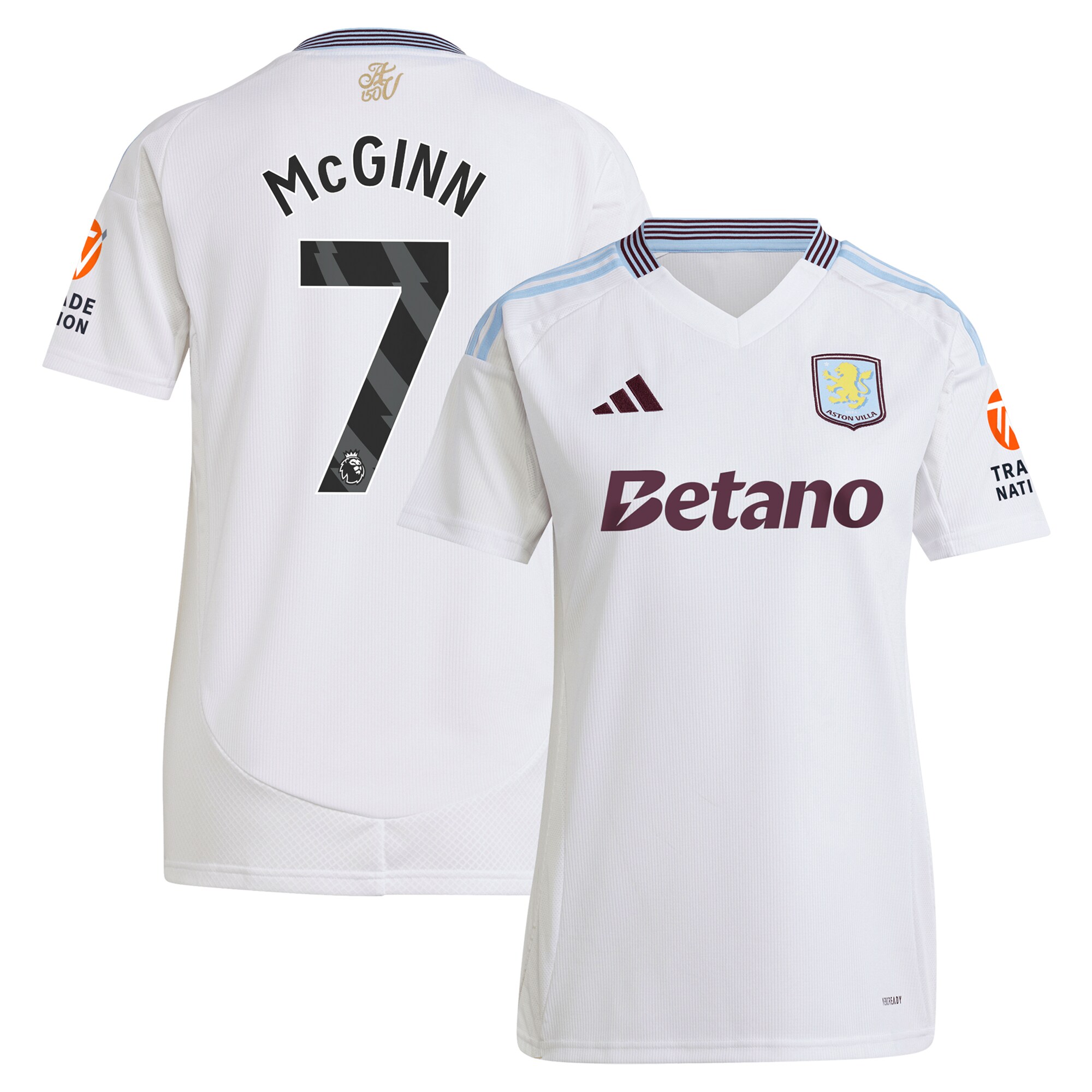 aston villa adidas away shirt 2024-25 – womens with mcginn 7 printing Collection | Official Aston Villa Shirts