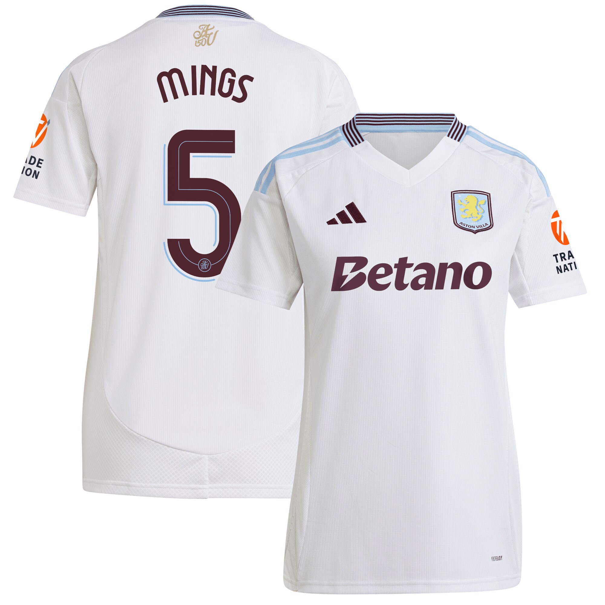 aston villa adidas away shirt 2024-25 – womens with mings 5 cup printing Collection | Official Aston Villa Shirts