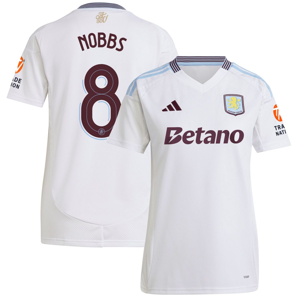 aston villa adidas away shirt 2024-25 – womens with nobbs 8 cup printing Collection | Official Aston Villa Shirts