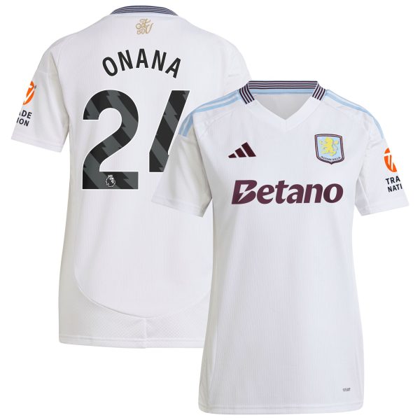 aston villa adidas away shirt 2024-25 – womens with onana 24 printing Collection | Official Aston Villa Shirts