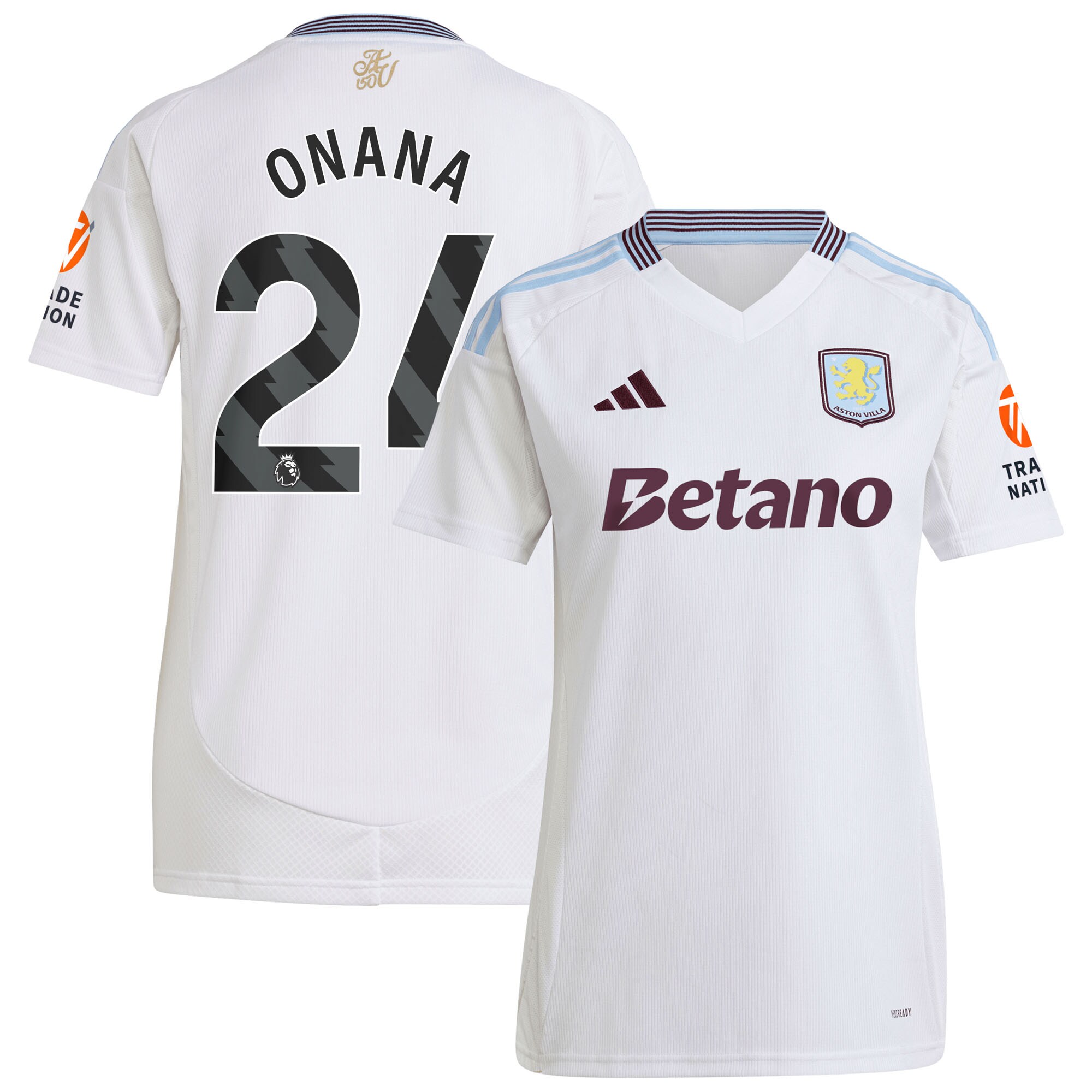 aston villa adidas away shirt 2024-25 – womens with onana 24 printing Collection | Official Aston Villa Shirts