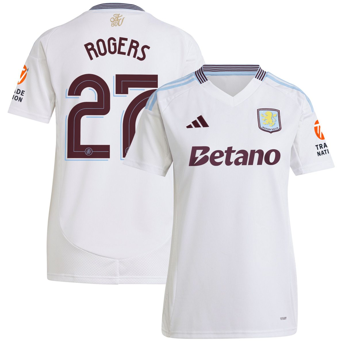 aston villa adidas away shirt 2024-25 – womens with rogers 27 cup printing Collection | Official Aston Villa Shirts