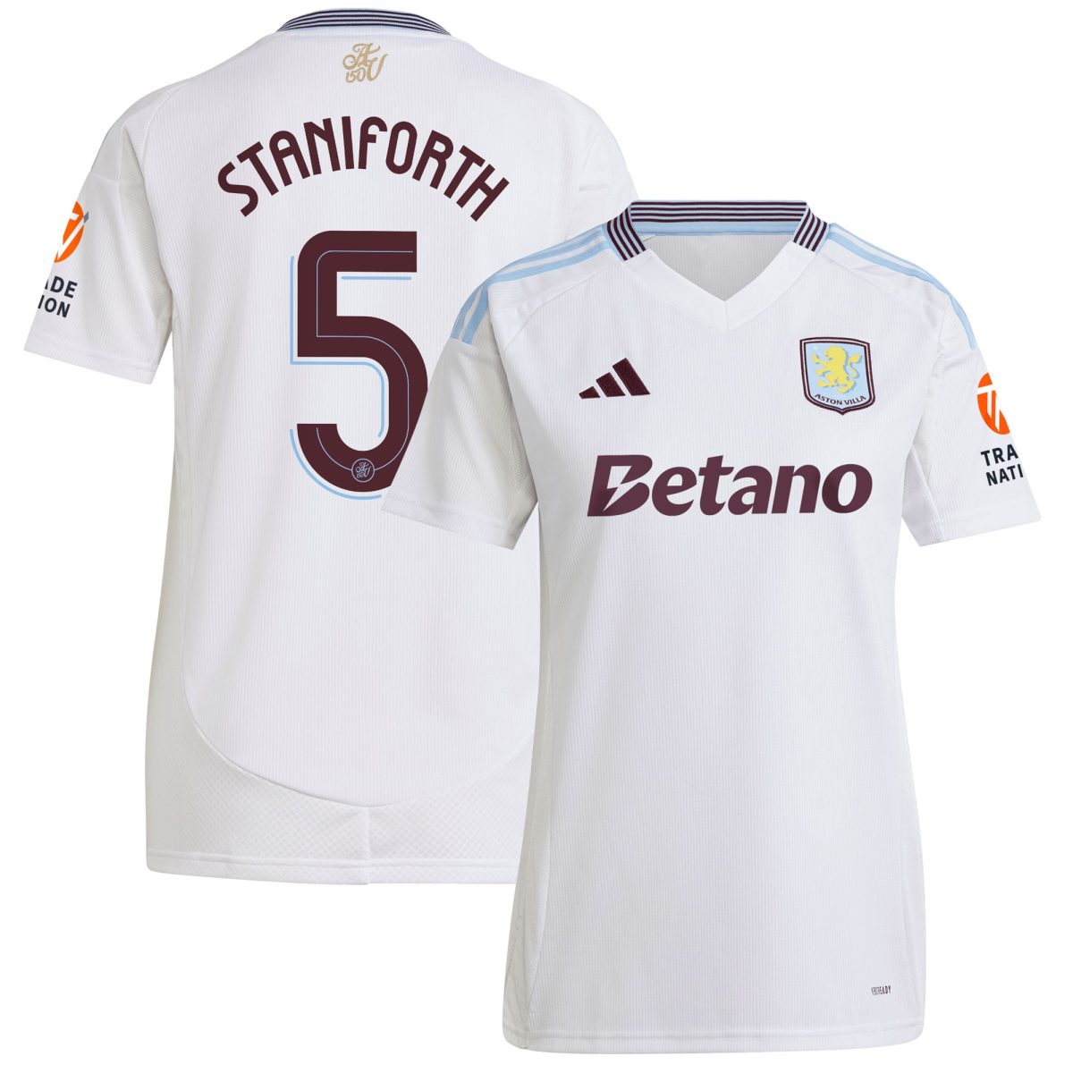 aston villa adidas away shirt 2024-25 – womens with staniforth 5 cup printing Collection | Official Aston Villa Shirts