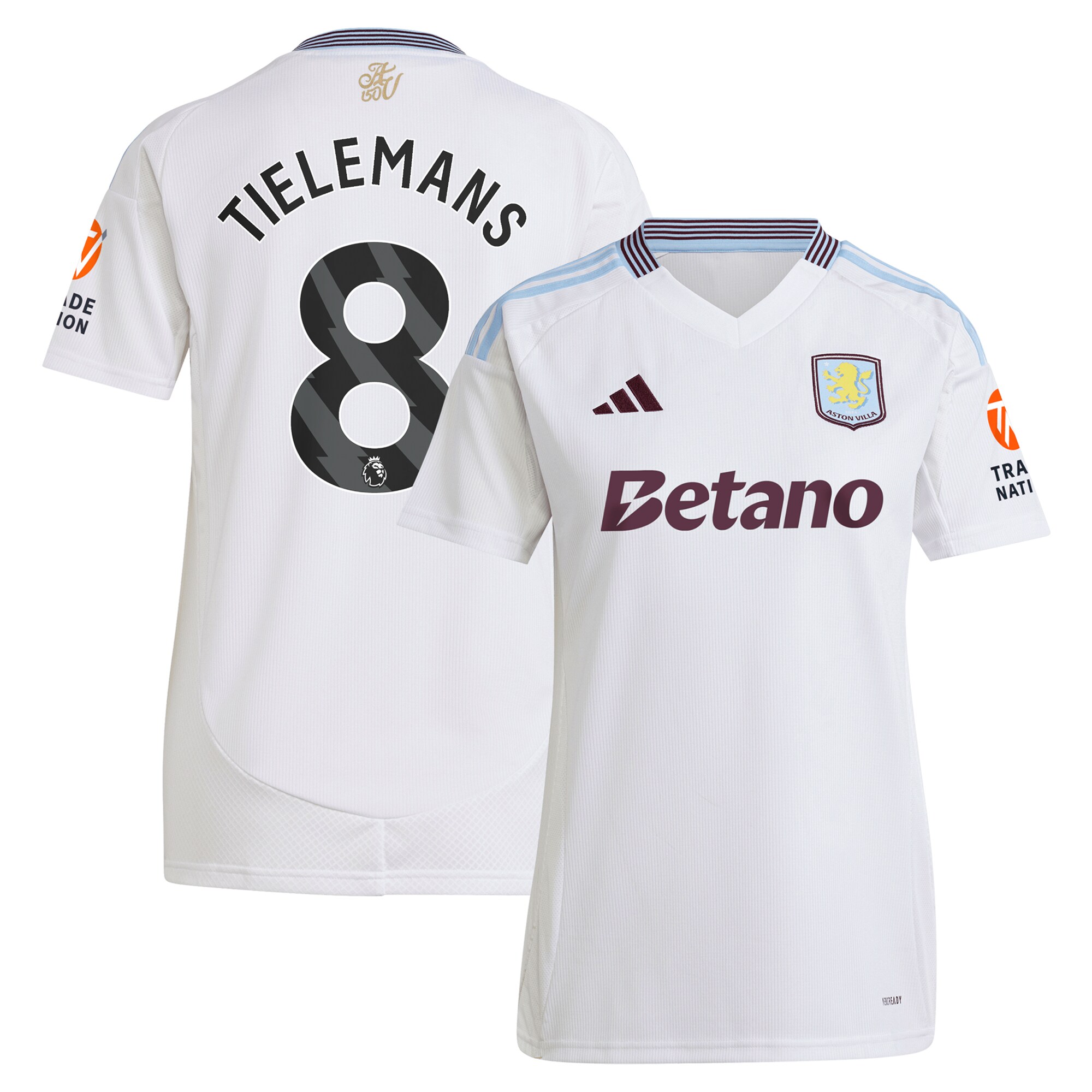 aston villa adidas away shirt 2024-25 – womens with tielemans 8 printing Collection | Official Aston Villa Shirts