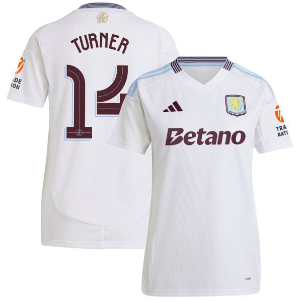 aston villa adidas away shirt 2024-25 – womens with turner 14 cup printing Collection | Official Aston Villa Shirts