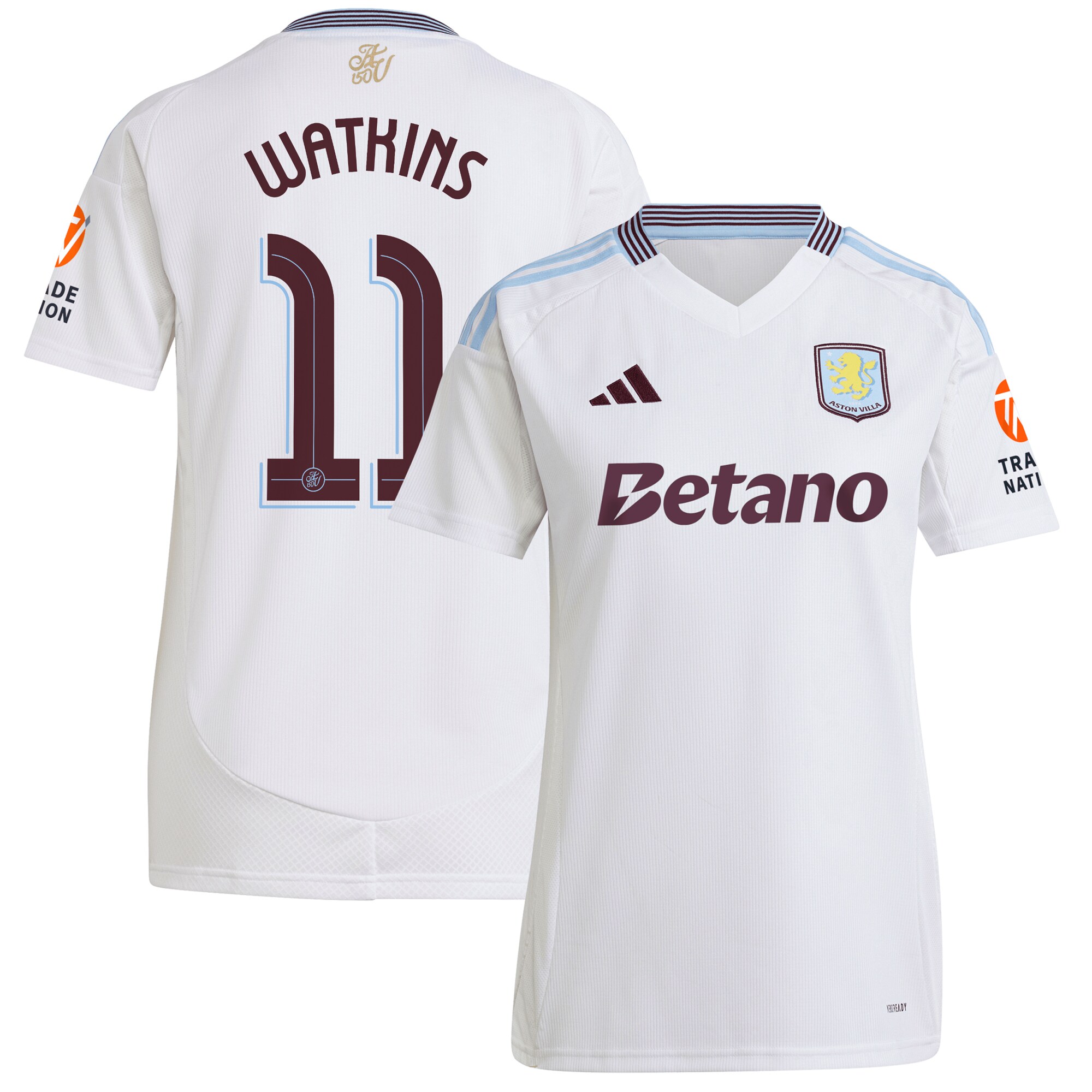 aston villa adidas away shirt 2024-25 – womens with watkins 11 cup printing Collection | Official Aston Villa Shirts
