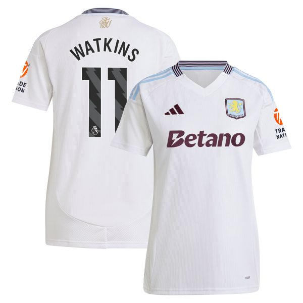 aston villa adidas away shirt 2024-25 – womens with watkins 11 printing Collection | Official Aston Villa Shirts