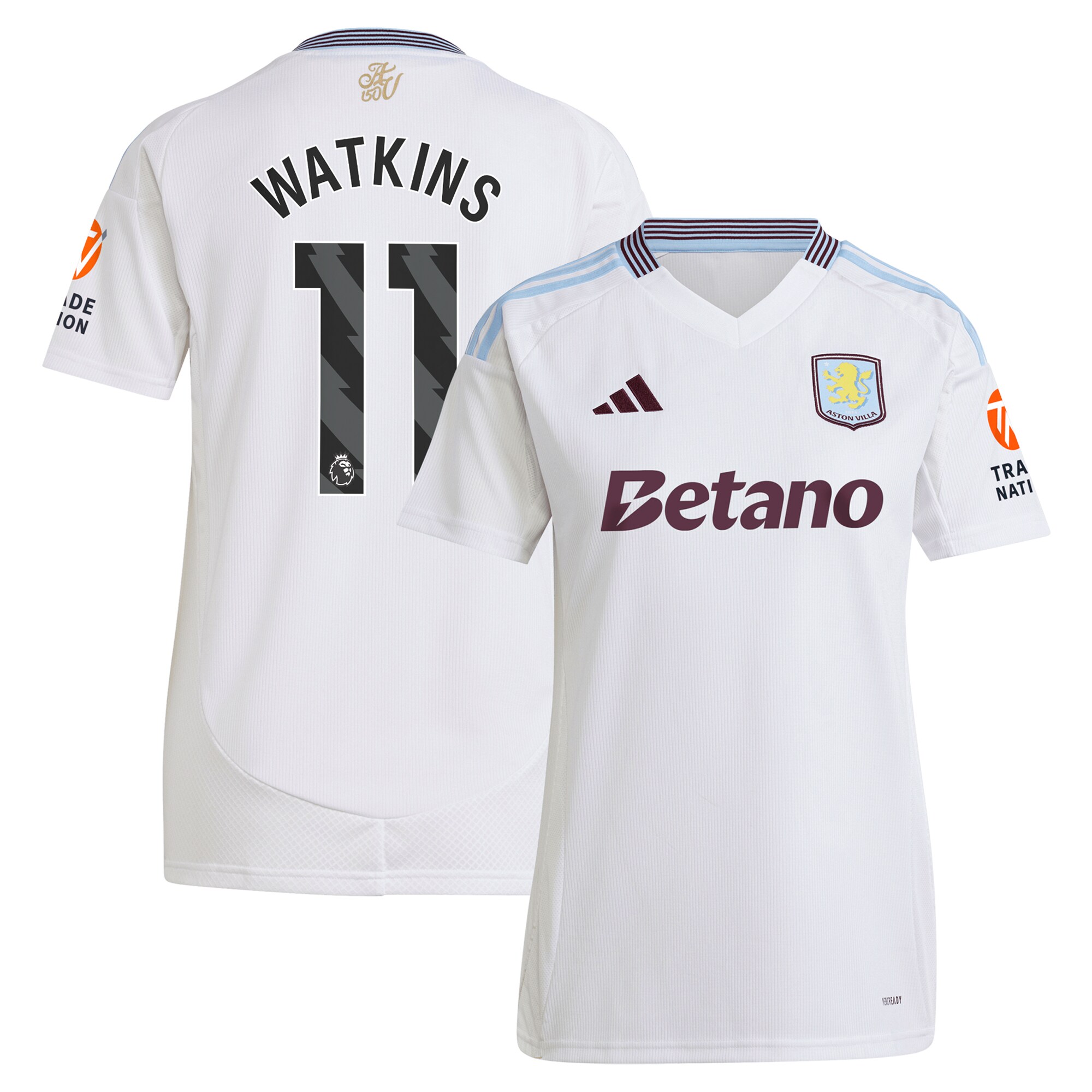 aston villa adidas away shirt 2024-25 – womens with watkins 11 printing Collection | Official Aston Villa Shirts