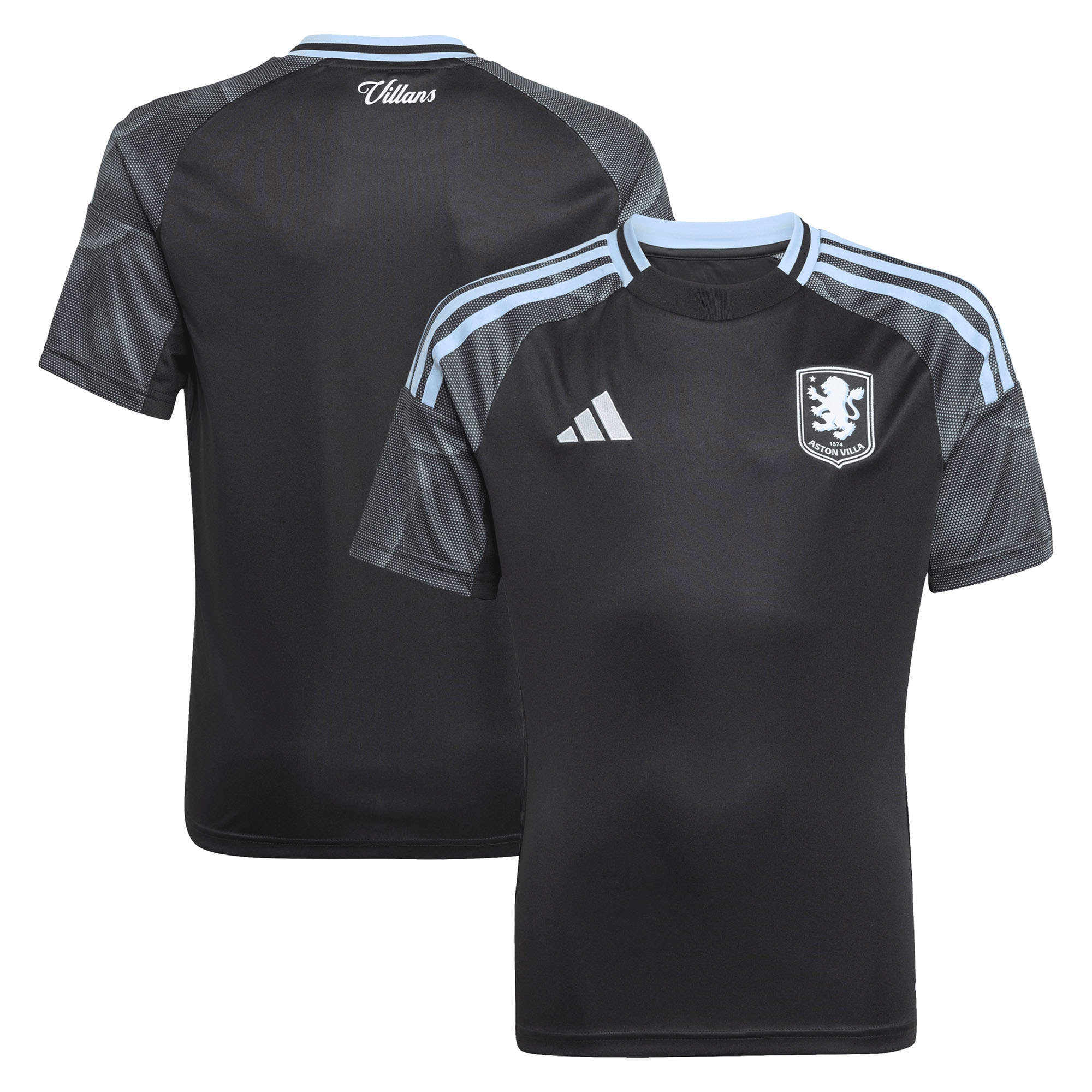 aston villa adidas away shirt 2025-26 – kids with custom printing Collection | Official Aston Villa Shirts