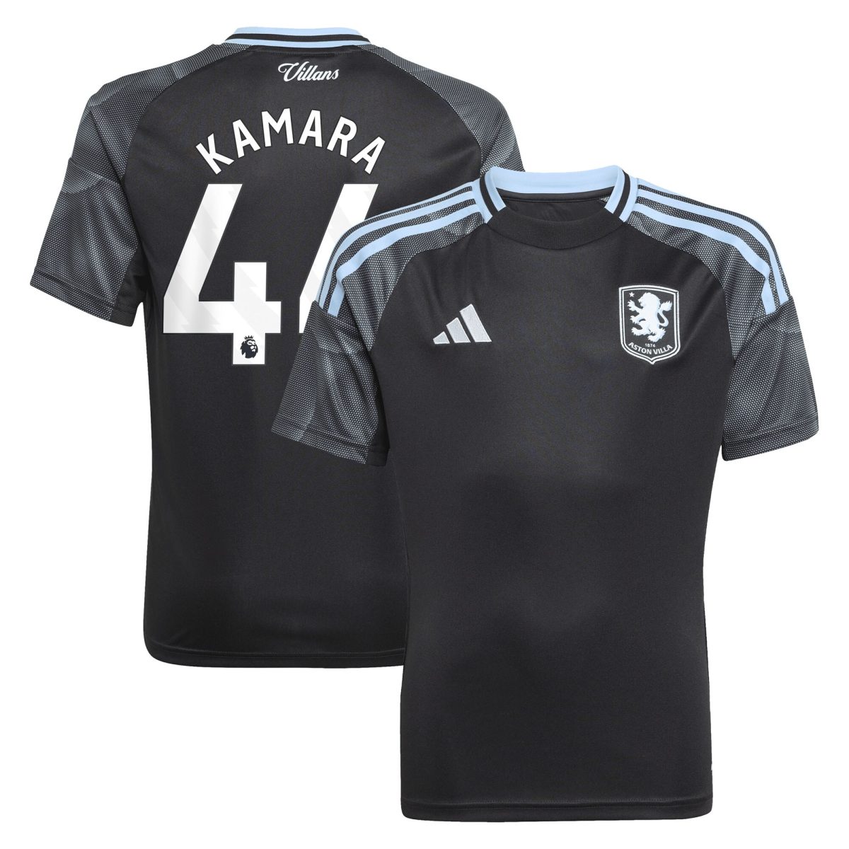 aston villa adidas away shirt 2025-26 – kids with kamara 44 printing Collection | Official Aston Villa Shirts