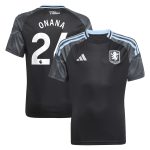 aston villa adidas away shirt 2025-26 – kids with onana 24 printing Collection | Official Aston Villa Shirts
