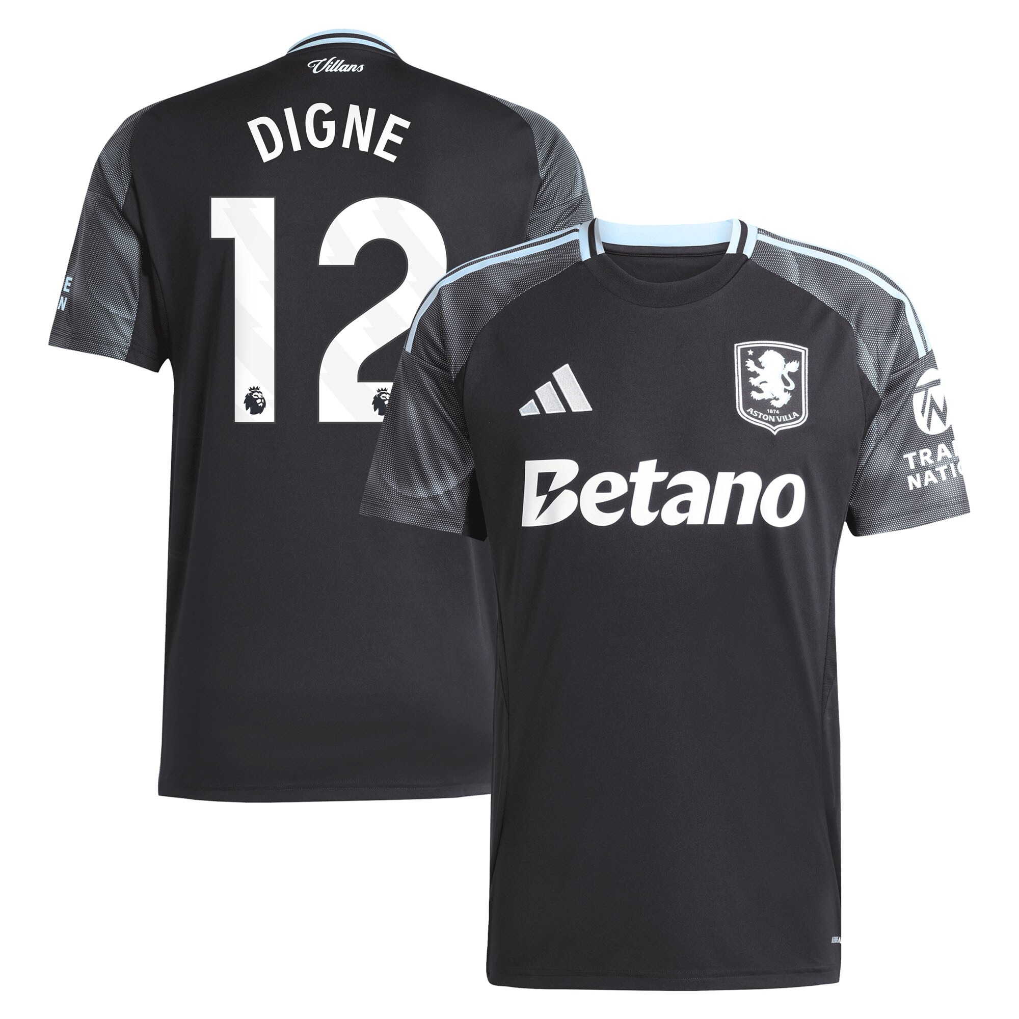 aston villa adidas away shirt 2025-26 with digne 12 printing Collection | Official Aston Villa Shirts