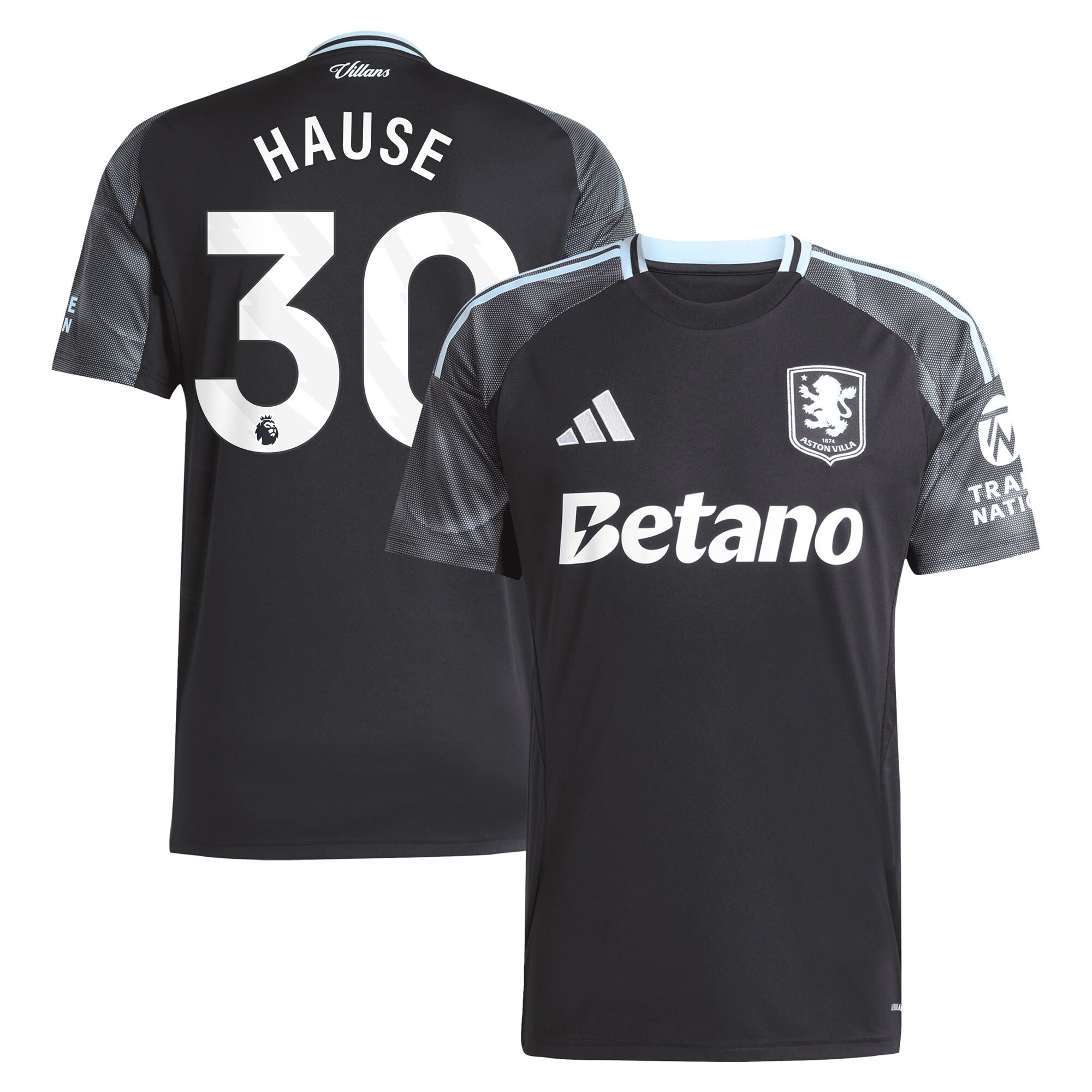 aston villa adidas away shirt 2025-26 with hause 30 printing Collection | Official Aston Villa Shirts