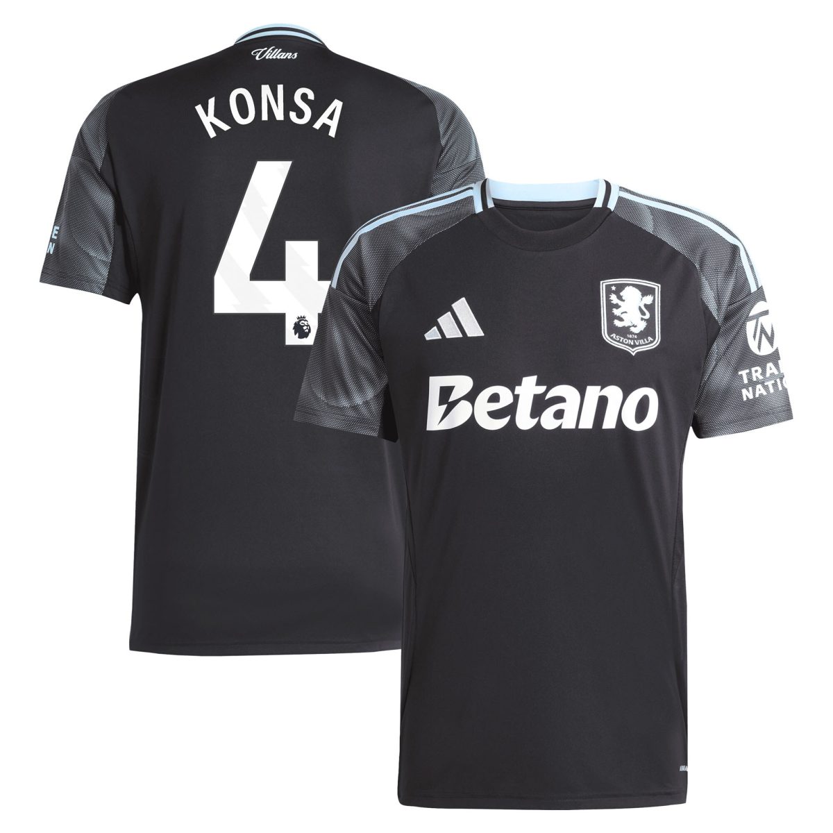 aston villa adidas away shirt 2025-26 with konsa 4 printing Collection | Official Aston Villa Shirts