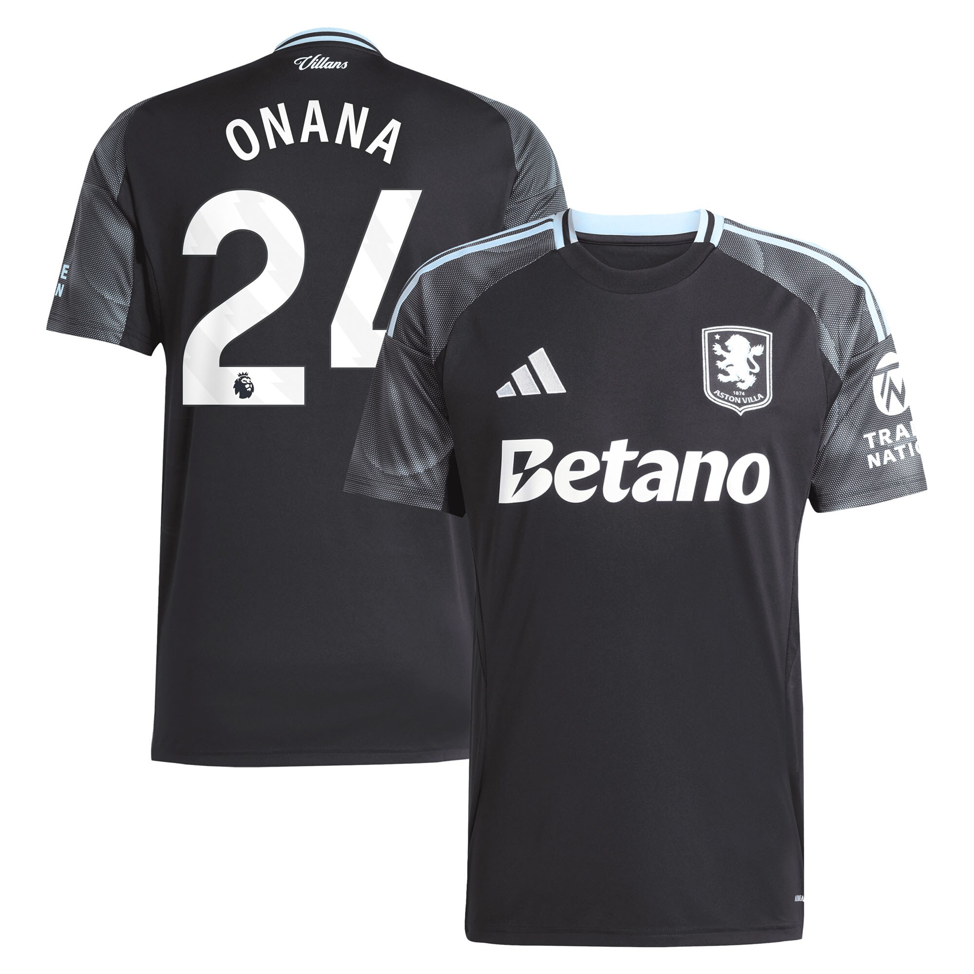 aston villa adidas away shirt 2025-26 with onana 24 printing Collection | Official Aston Villa Shirts